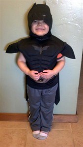 This undated image released by Make-A-Wish Greater Bay Area, shows five-year-old Miles Scott dressed as batman. With the help of the Make-A-Wish Foundation and the city of San Francisco, 5-year-old Miles Scott, aka Batkid, will rescue a woman from cable car tracks and capture the evil Riddler as he robs a downtown bank. Miles, who lives in Tulelake in far Northern California, was diagnosed with leukemia when he was 18 months old, ended treatments in June and is in remission.