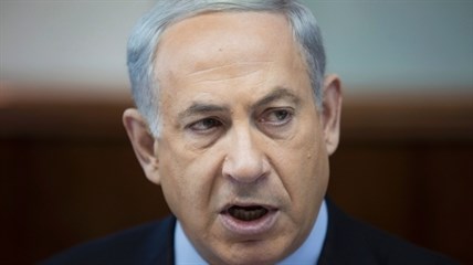 Israeli Prime Minister Benjamin Netanyahu attends the weekly cabinet meeting at his office in Jerusalem, Israel, Sunday, Nov. 24, 2013.