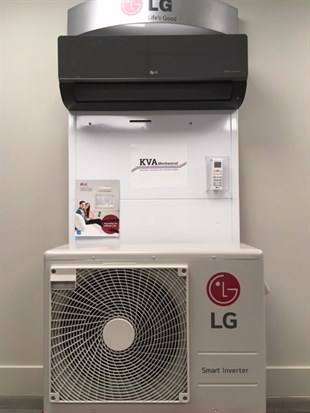 The LG Smart Inverter heat pump delivers heating and cooling in one system. 