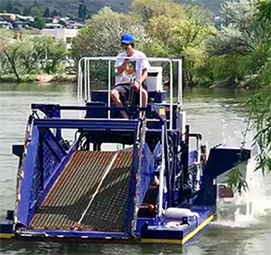 Trueshore Aquatic Milfoil Harvesting Services is the first privately funded milfoil cutting service in the Okanagan.