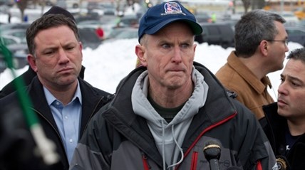 Howard County police chief William McMahon speaks to reporters at the parking lot of the Mall in Columbia, Md., after a shooting at the mall on Saturday Jan. 25, 2014. 

