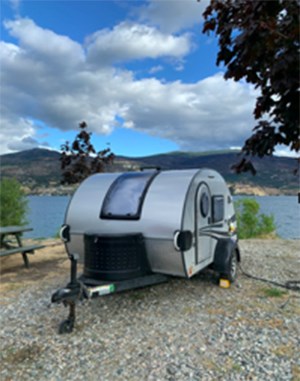 A TAG travel trailer was stolen from an Alberni Street parking lot in Penticton recently.