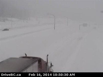 Highway 5, at Zopkios, near the Coquihalla Summit, looking south.