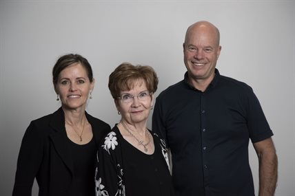 Co-owners Kelly Hanna (left) and Ken Moen (right) with art consultant Sandra Hogarth (middle)