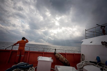 An Indonesian rescue crew searched in the Andaman Sea on Saturday, March 15, 2014.