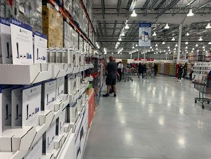 The PlayStation 5 game console was a hot item at the grand opening of the new Costco warehouse in Kelowna, Thursday, Feb. 17, 2022.