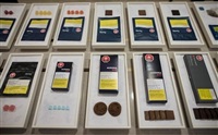 A variety of cannabis edibles are displayed at the Ontario Cannabis Store in Toronto on Friday, January 3, 2020.